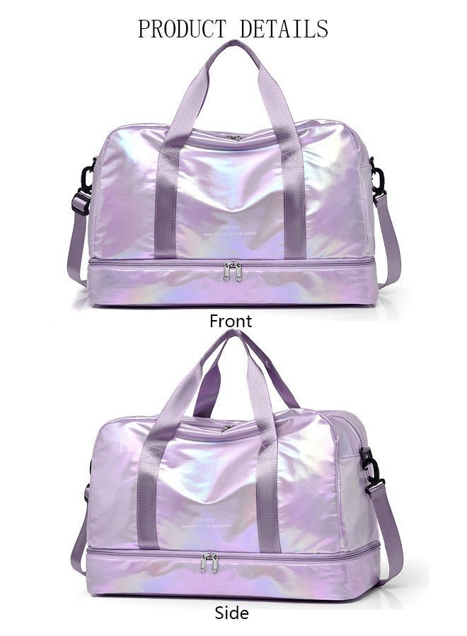 DUNISO Sports Gym Bag with Wet Pocket & Shoes Compartment Weekender Overnight HandBag for Travel Gym Yoga Travel Duffel Bag for Men and Women Lightweight - Image 3