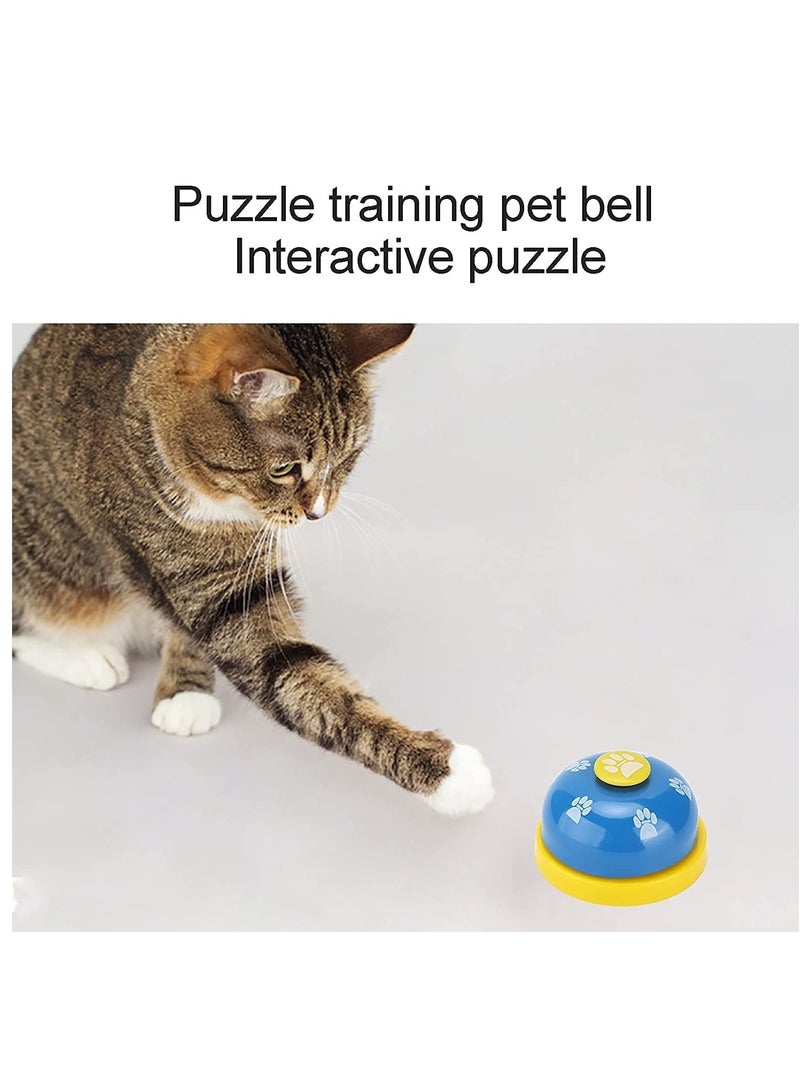 Pet Training Bell Dog Puppy Kitten Putty Training Bells Footprint Pattern Doorbell Buttons for Communication Blue Multicolor - Image 2
