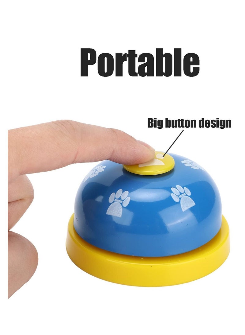 Pet Training Bell Dog Puppy Kitten Putty Training Bells Footprint Pattern Doorbell Buttons for Communication Blue Multicolor - Image 3