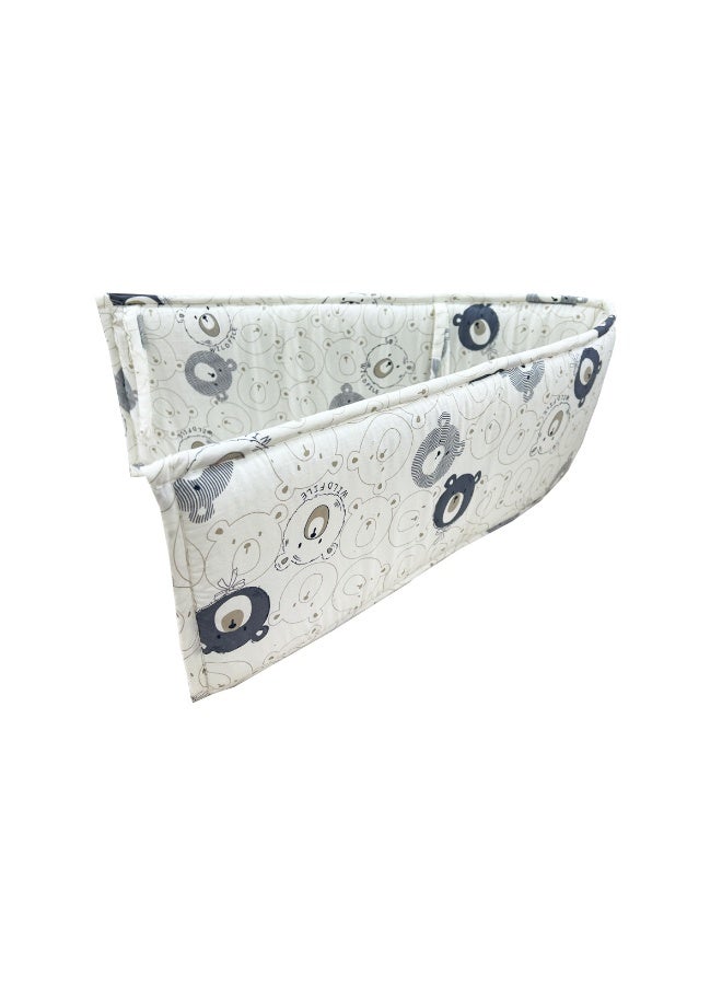 GUDOO Cot Bumper, Crib Bumper, Breathable Mesh Cot Liner, Crib Rail Cover, Baby Boys Girls Nursery Breathable Crib Bed Liner Bumper Baby Crib Rail Cover Protector Guard Padded Cot Rail Wrap for Side Front Rails - Image 4