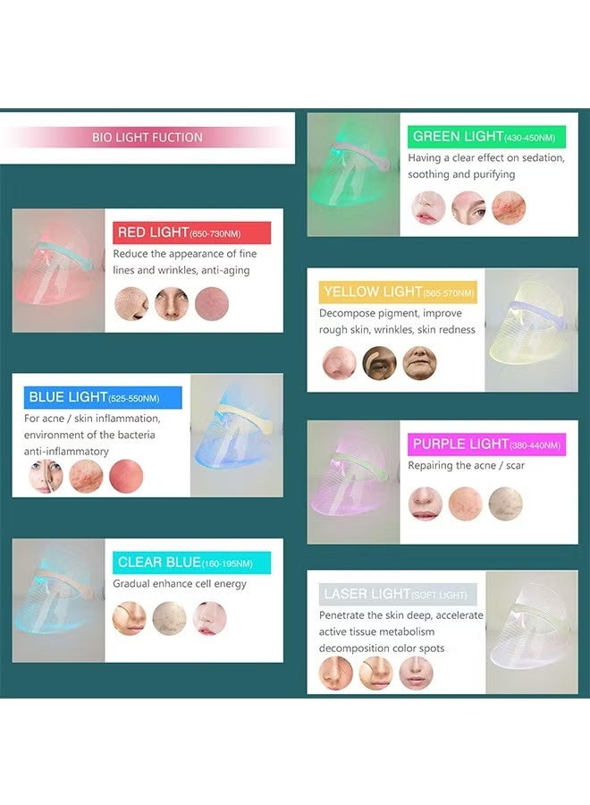 MOSH “7-Color LED Light Therapy Facial Mask for Skincare, Photon Rejuvenation Device for Facial Care, Anti-Aging and Wrinkle Removal for Women (HYJ-908).” - Image 5