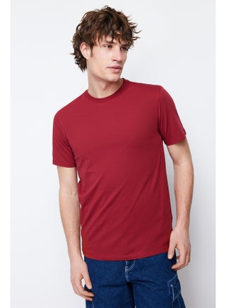 Burgundy Basic Slim Fit 100% Cotton Short Sleeve Crew Neck T-Shirt TMNSS19BO0001 - pzsku/Z3461DDA45324B1DD5C80Z/45/_/1730941995/19936812-9c17-40fc-b4ef-dcb968db852a