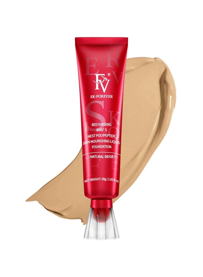 FV FV Waterproof Liquid Foundation with Matte Finish, Lightweight, Oil-Free, Natural Look Makeup for Combination & Oily Skin, Light to Medium Coverage,Natural Beige, 1 fl. oz. - Image 1
