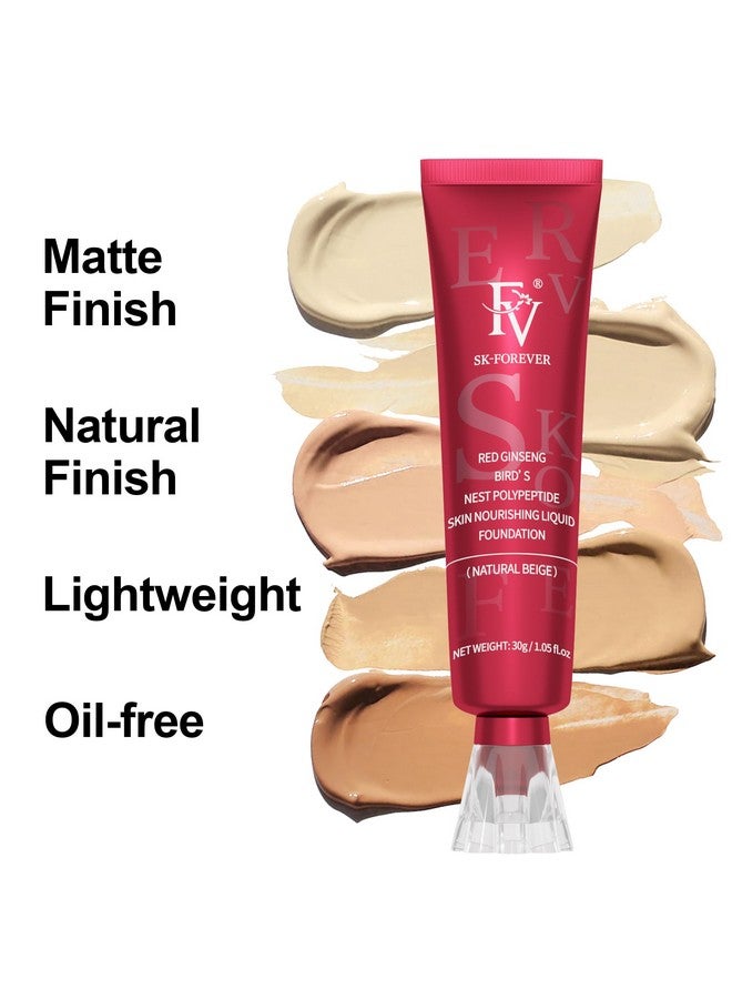 FV FV Waterproof Liquid Foundation with Matte Finish, Lightweight, Oil-Free, Natural Look Makeup for Combination & Oily Skin, Light to Medium Coverage,Natural Beige, 1 fl. oz. - Image 2
