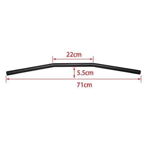 AQIMY Motorcycle Handlebar 78 22mm Black Drag Straight Bar Cafe Racer for Honda Kawasaki Yamaha Suzuki Harley Chopper Bobber - Image 3