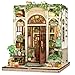 Fsolis Book Nook Kit 3D Wooden Puzzles for Adults 196 pcs DIY Miniature House Kit Mini Building Booknook Bookstore Bookshelf Diorama Gifts for Readers Book Lovers Green Lifes Bookshop - Image 3