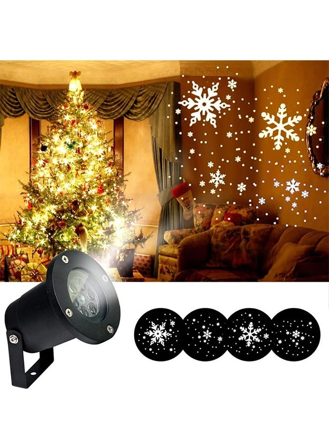 JCB CHIC Christmas Projector Lights Outdoor, Snowflake Snowstorm LED Light Projector, Waterproof Xmas Projector Lights for Wedding Party Holiday Christmas Outdoor Indoor Decor (Black) - Image 3