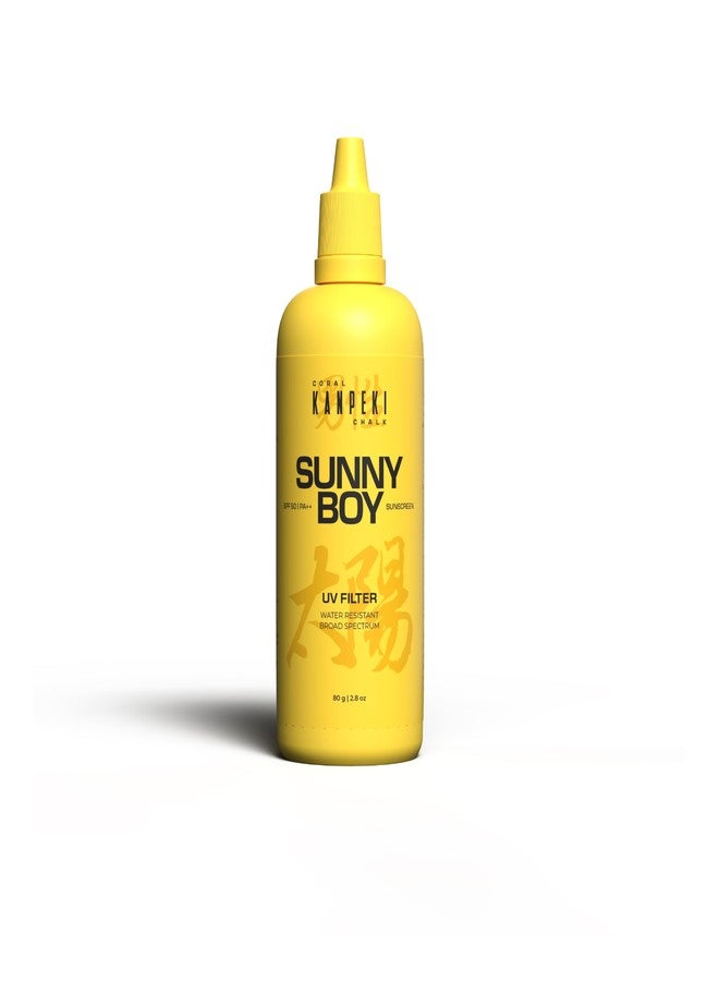 Kanpeki SPF 50 PA++ Sunscreen For Men No White Cast | Water-Resistant, Matte Finish | With Zinc Oxide, Aloe Vera & Vitamin E | Broad Spectrum UVA/UVB Protection | Sunny Boy - 80g - Image 1