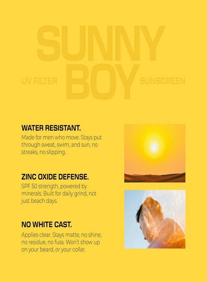 Kanpeki SPF 50 PA++ Sunscreen For Men No White Cast | Water-Resistant, Matte Finish | With Zinc Oxide, Aloe Vera & Vitamin E | Broad Spectrum UVA/UVB Protection | Sunny Boy - 80g - Image 4