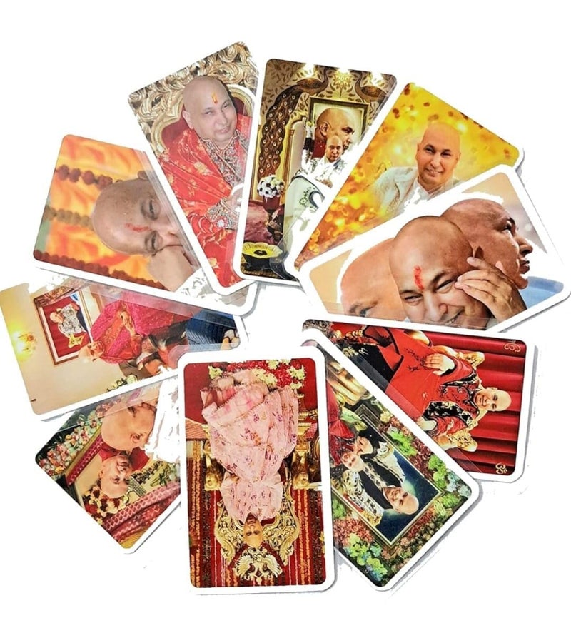 AYUNIX GURUJI Swaroop Laminated Pocket Card (Pack of 10) for Wealth and Health/Guru Ji Yantra/Blessing Card for Gift - Image 1