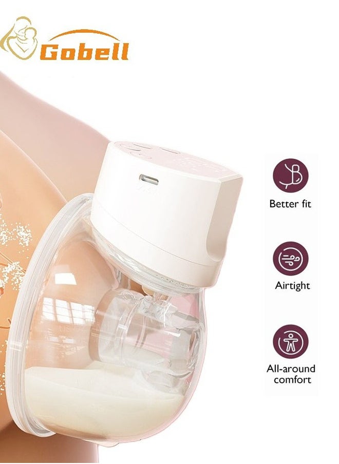 All-In-One Portable Lightweight And Wearable Wireless Breast Pump Pink With 20 Pieces Milk Storage Bags - pzsku/Z34621B14591BD3346689Z/45/_/1724685394/3a0741f0-f0a3-44d5-84eb-190494ba55dc