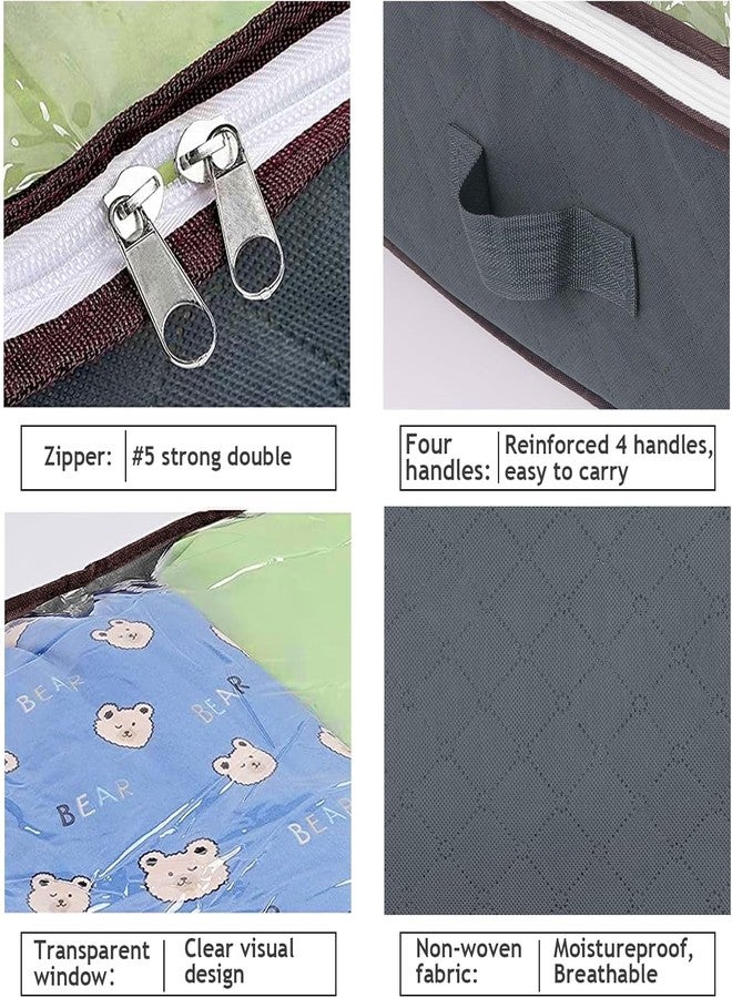 BESTOTTAM 90L Under Bed Storage Containers, Rectangular Closet Organizers and Storage Bags with Durable Zipper, 4 Pack, Grey (1) - Image 5