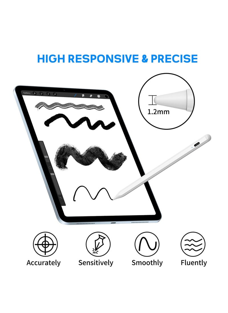 Generic - Stylus Pens for Touch Screens, Active Stylus Pen for iOS/Android with Magnetic Design Fine Point Stylist Pencil Compatible with Apple iPad/Pro/Air/Mini/iPhone/Samsung/Tablets Writing & Drawing - Image 1