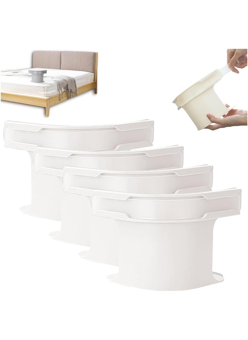 RATSAW Bed Sheet Holder Set with Lock Strips Heavy Duty Bed Sheet Fasteners Non-Slip Lock Sheet Clips for All Size Mattress Blankets Bedding White-4PCS  - Image 1