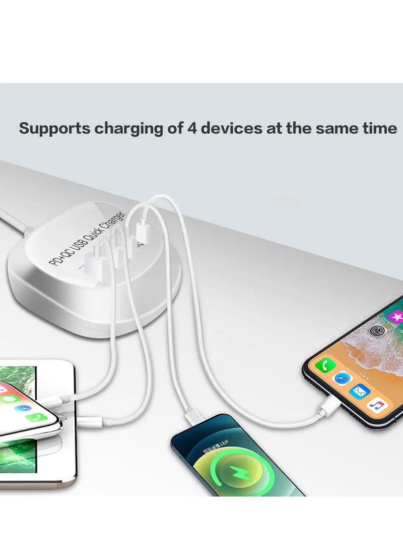 Generic Fast Charger 4 Ports QC3.0 Quick Charging For iPhone Samsung Travel PD adaptor  - Image 4