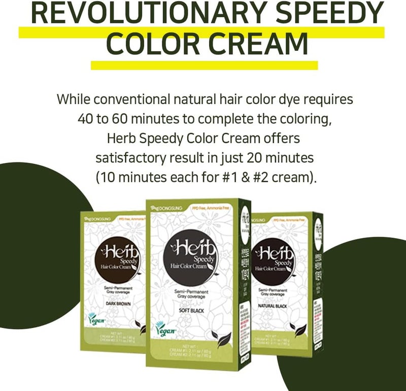 هيرب سبيدي صبغة شعر Herb Speedy خالية من PPD والأمونيا، لون بني داكن، تحتوي على عامل حماية من أشعة الشمس ولا تسبب رائحة كريهة، وتقلل من تهيج العينين و/أو فروة الرأس أثناء عملية الصبغة، مناسبة لفروة الرأس الحساسة. - Image 4
