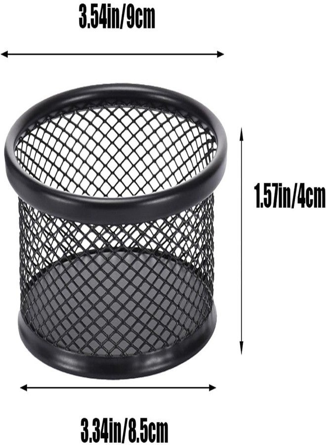 Tnyvm Black Metal Paper Clip Holder Mesh Paperclip Bowl Binder Clip Dispenser Desk Bobby Pin Container Organizer for Home Office Classroom School Desk Supplies Holders - Image 2