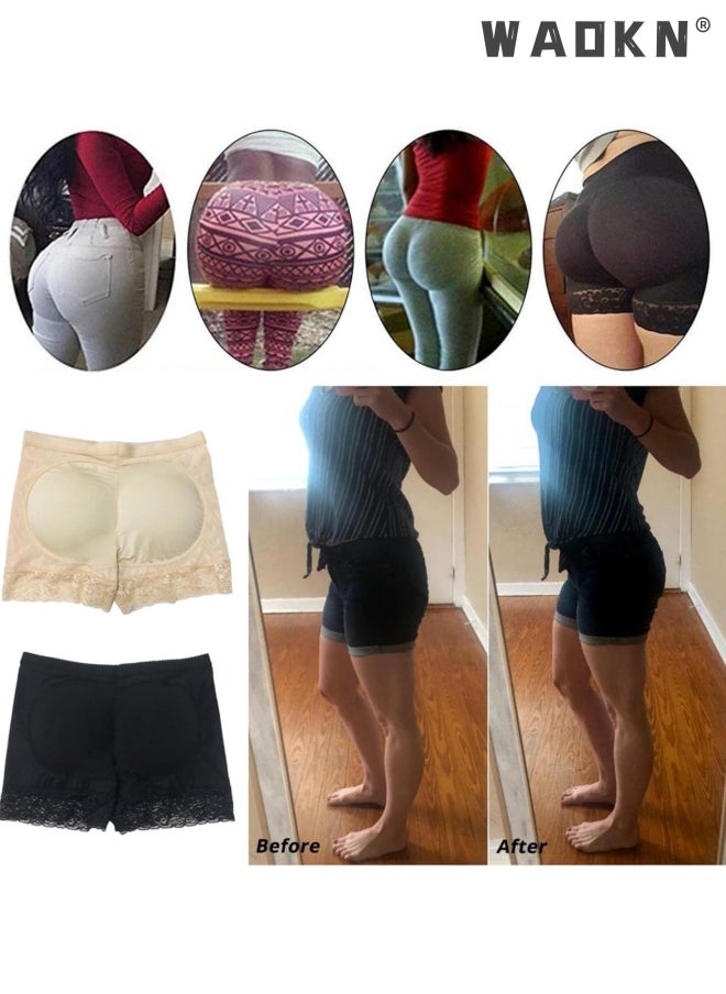 WAOKN - Fake Pads for Women, Bigger Padded, Underwear Enhancer Underwear, Shaper Lifter Panties Hip Fake Hip Shapewear Underwear Briefs Push Up Panties - Image 1