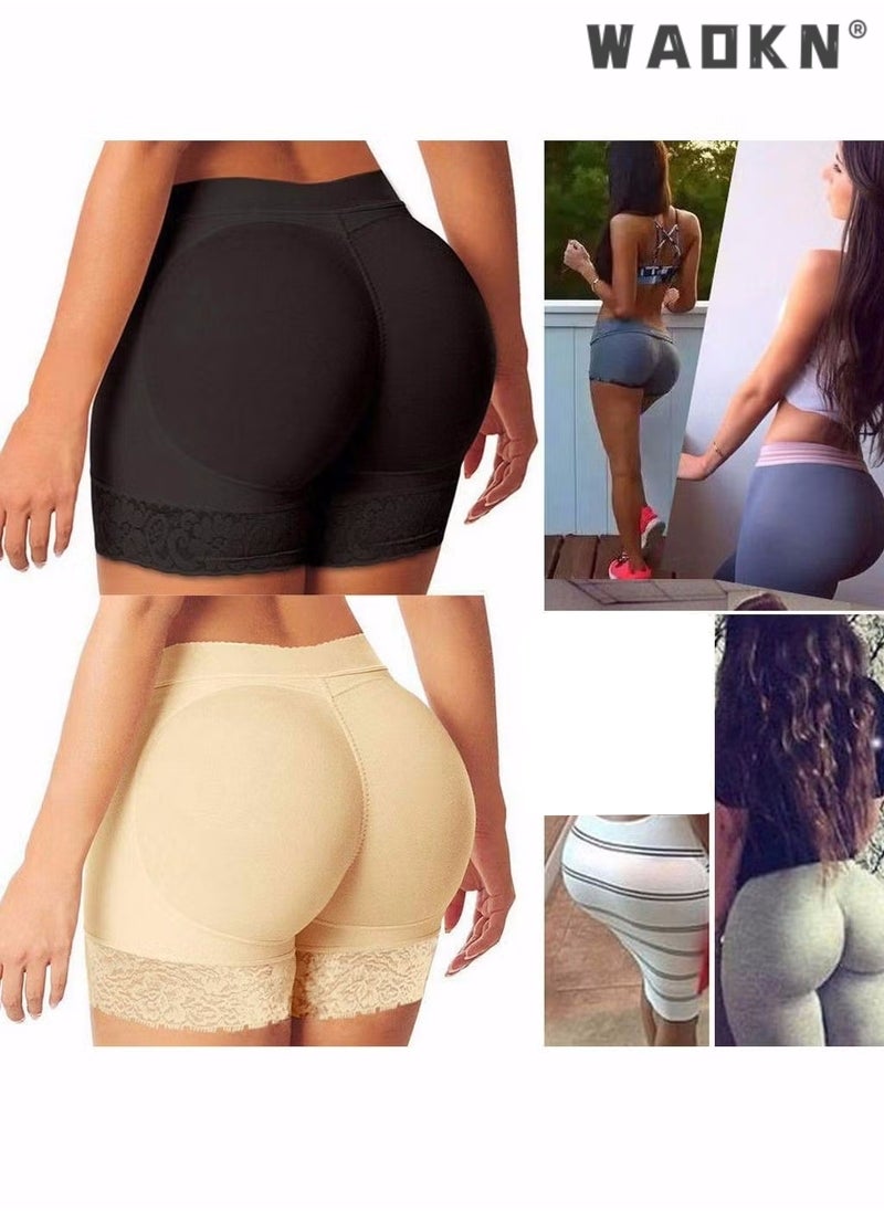 WAOKN - Fake Pads for Women, Bigger Padded, Underwear Enhancer Underwear, Shaper Lifter Panties Hip Fake Hip Shapewear Underwear Briefs Push Up Panties - Image 1
