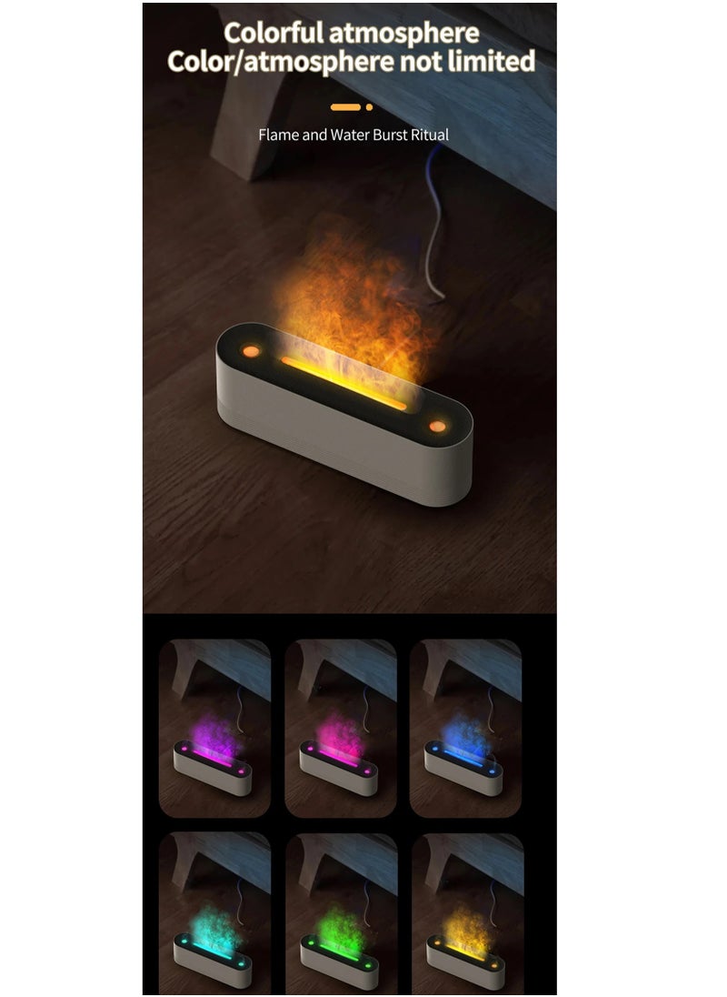 MOCOM Essential Oil Diffuser, 320ml Flame Light Aromatherapy Humidifier with Jellyfish Spray, Ultrasonic Aroma Diffuser for Home, Office, Yoga, Spa – Colorful Ambient Light, Quiet Operation, Auto Shut-Off  - Image 5