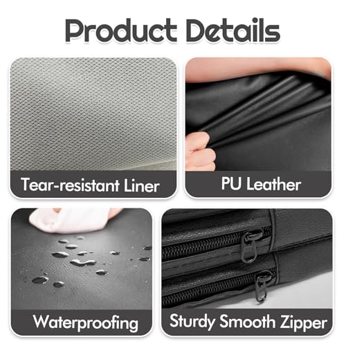 JZHLLA Foldable Mechanics Mat for Garage Work, 48 X 16 X 1.2 in Thick EPE Knee Pad Waterproof PU Leather Folding Mat with Carry Handle Portable for Garage, Garden, Home Gym Kneel or Lie Down - Image 3