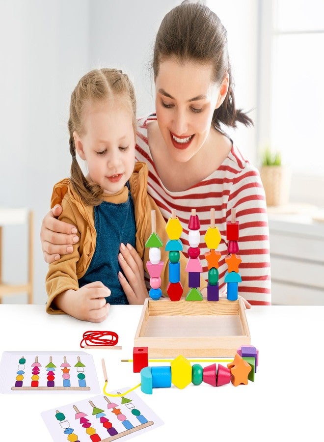 LovesTown Beads Sequencing Toy Wooden Stacking Montessori Toys for Kids Coordination and Educational Preschool Learning Toy - Image 5