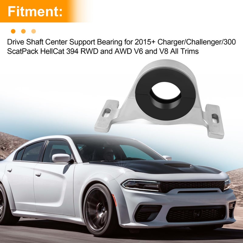 Center Bearing Support: Silver Driveshaft Center Bearing - AWD RWD Center Bearing for Dodge Charger Dodge Challenger V8 300 Scatpack - Image 5