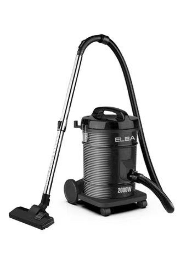 ELBA - 21L Drum Vacuum Cleaner - Washable Cloth Bag Filter - Multi-Filtration System - Dust Indicator - Italian Technology