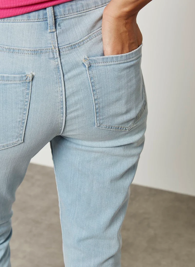 FOREVER 21 Side Lace Up Detail Skinny Jeans