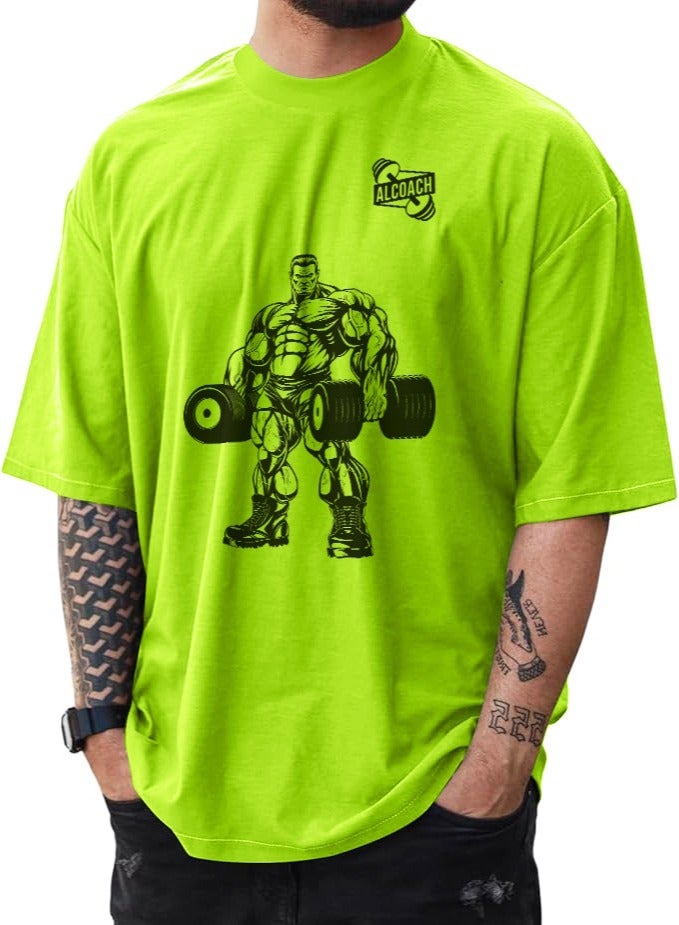 ALCOACH Bodybuilding - Men's Sports T-Shirt Made of Pure Cotton Designed for Comfort and Style Suitable for All Bodybuilding Weightlifting and Other Sports Activities - Image 1
