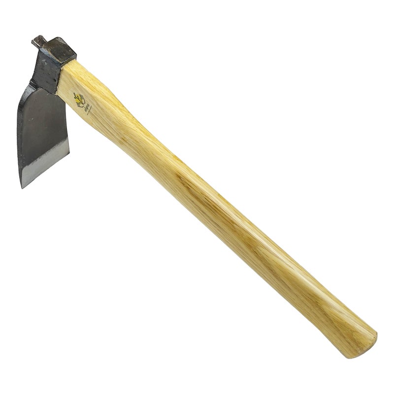 ALANX 14 Inch Heavy Duty Curved Hoe, Without Welding, Gardening Tool, Oak Handle, for Digging, Weeding, and Planting - Image 1