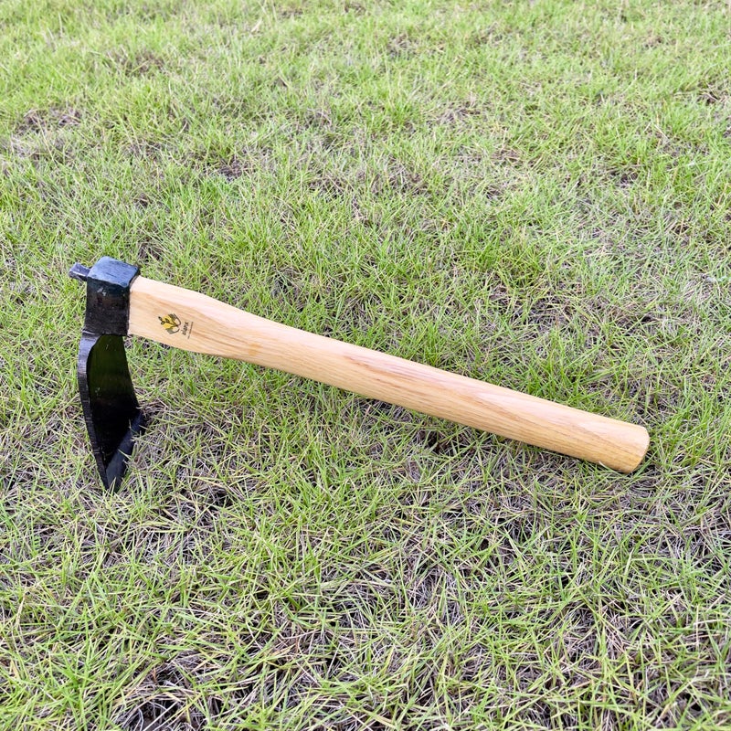 ALANX 14 Inch Heavy Duty Curved Hoe, Without Welding, Gardening Tool, Oak Handle, for Digging, Weeding, and Planting - Image 3