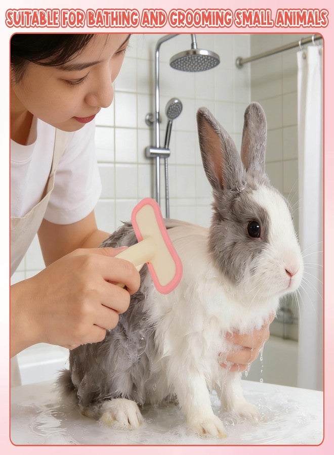 CYUXING Rabbit Brush, Soft Silicone Small Animal Massage Comb, Practical Bunny Brush for Grooming, Bunny Grooming Kit Supplies Suitable for Cats Puppies & Other Pets - Image 4