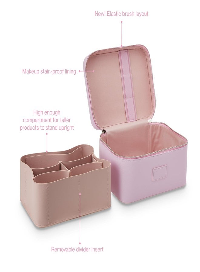 ETOILE - Vanity Case Lavender Pink - Stylish Travel Makeup Bag Organizer with Dividers - Image 5