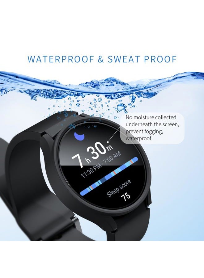 Cuteey 6+6 Pack for Samsung Galaxy Watch 7 Screen Protector Case 44mm, Hard PC Bumper Cover with Anti-Fog Tempered Glass Protective Film for Galaxy Watch 7 Accessories Neutral,44mm - Image 5