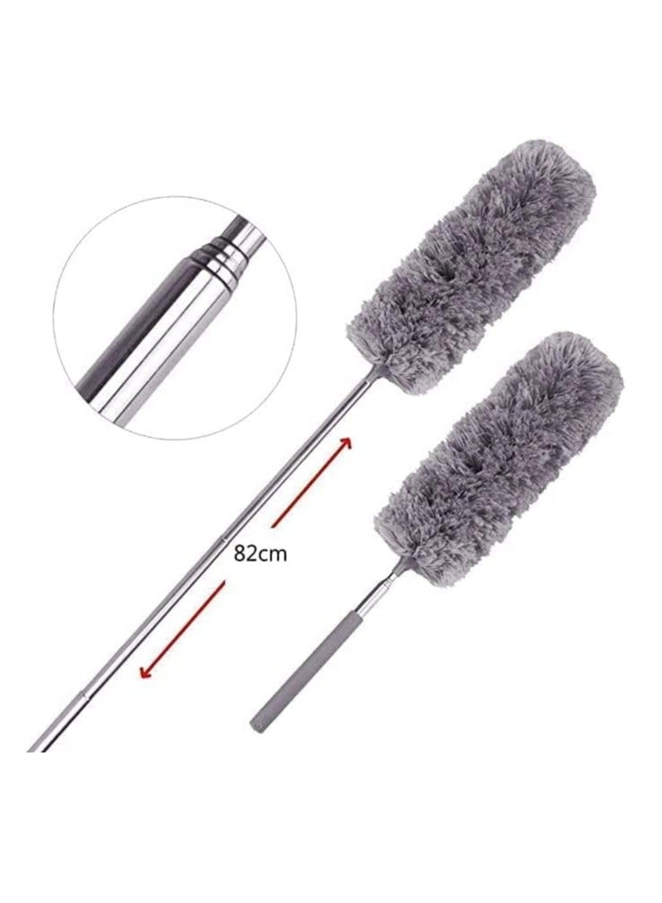 Extendable Brush/Microfiber Cleaning Brushes for Dust Removal (green) - Image 5