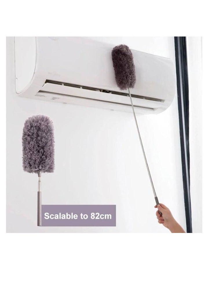 Extendable Brush/Microfiber Cleaning Brushes for Dust Removal (green) - Image 3