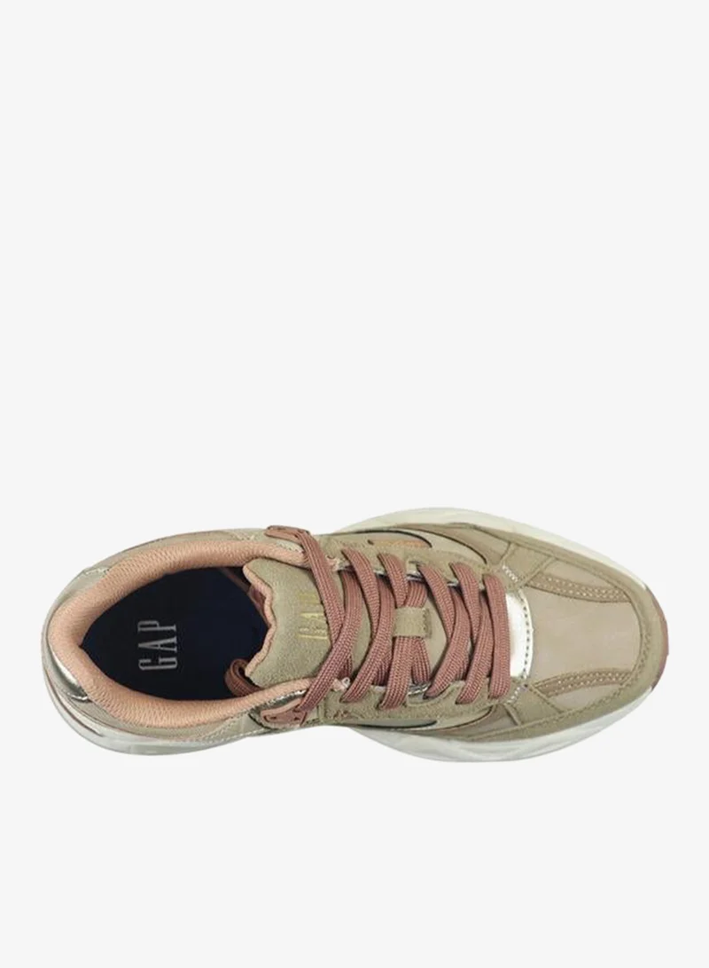 Gap BEIGE Women Marathon Lace-Up Ankle Sneakers for Women | Best Price UAE