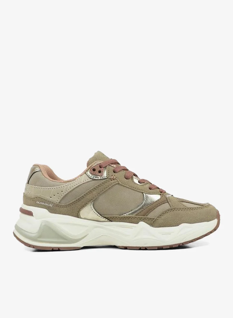 Gap BEIGE Women Marathon Lace-Up Ankle Sneakers for Women | Best Price UAE