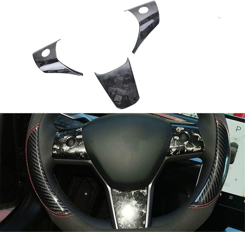 Wivplex Real Carbon Fiber Steering Wheel Cover for Tesla Model 3 Y - Image 4