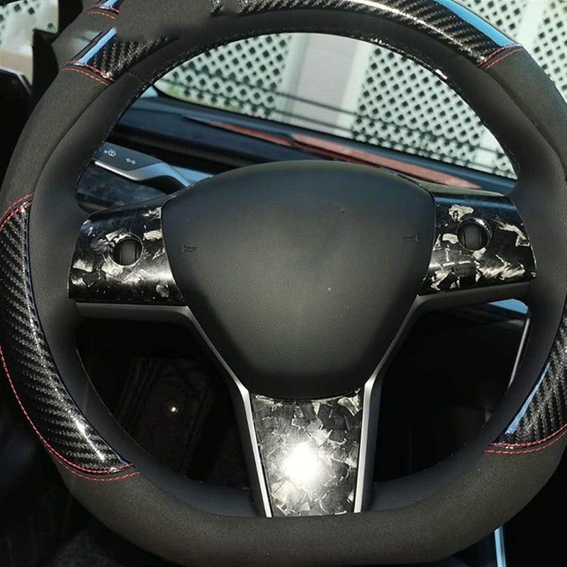 Wivplex Real Carbon Fiber Steering Wheel Cover for Tesla Model 3 Y - Image 5