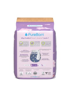 PureBorn Natural Bio-Based Baby Night Training Pyjama Pants Size 4 Star Print 22 Pants  - Image 4