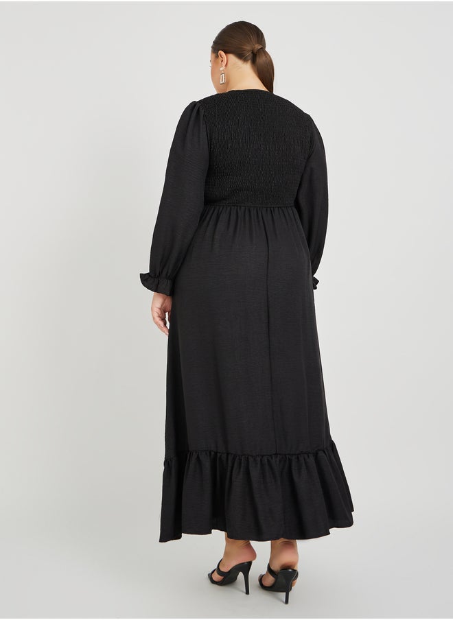 Styli Shirred Bodice Maxi Dress  - Image 5