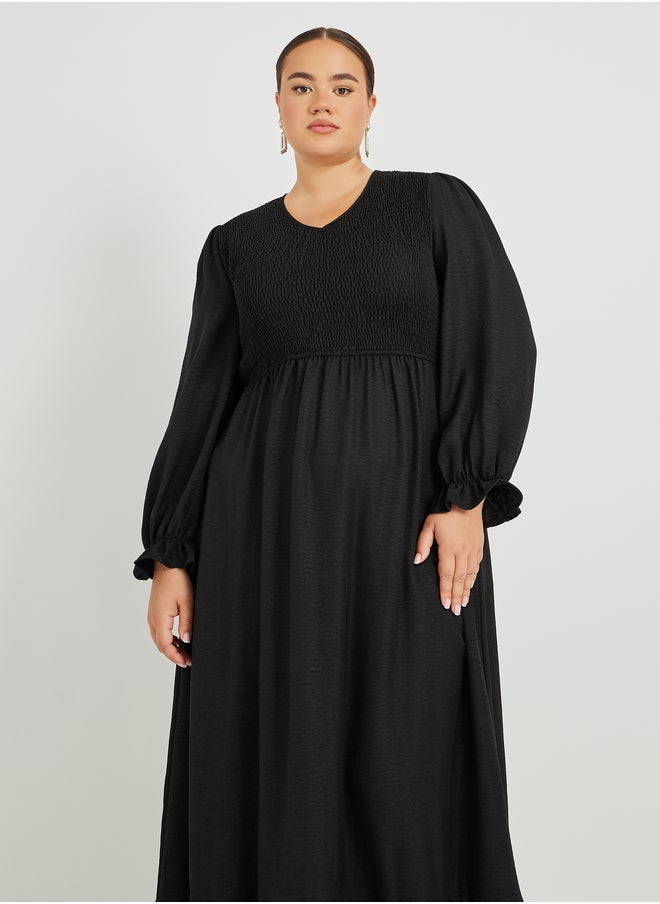 Styli Shirred Bodice Maxi Dress  - Image 3