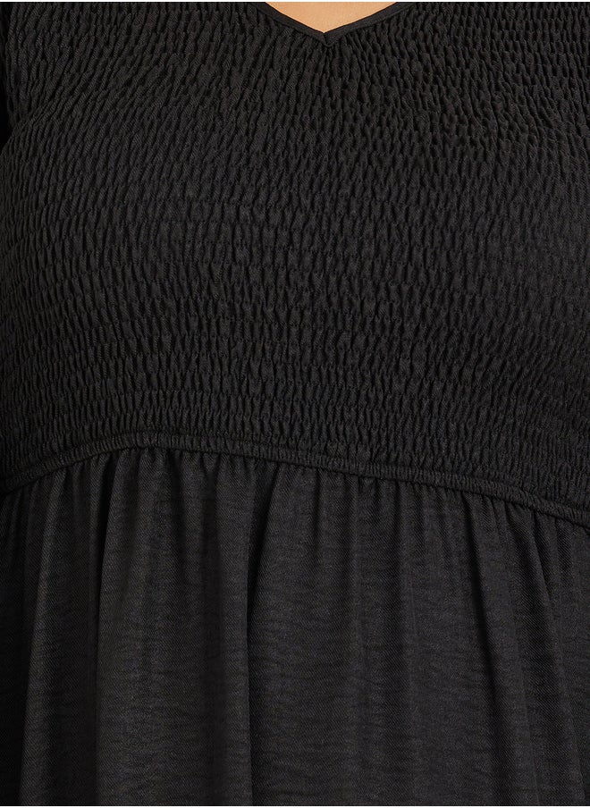 Styli Shirred Bodice Maxi Dress  - Image 4