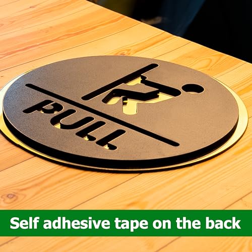 Rousrie Push And Pull Stickers For Glass Doors (Size: 6 Inch) For Office, Stores, Cafe, Hotel, Restaurant, Business & Shop, Self-Adhesive, Acrylic Signage (Design 2) - Image 2