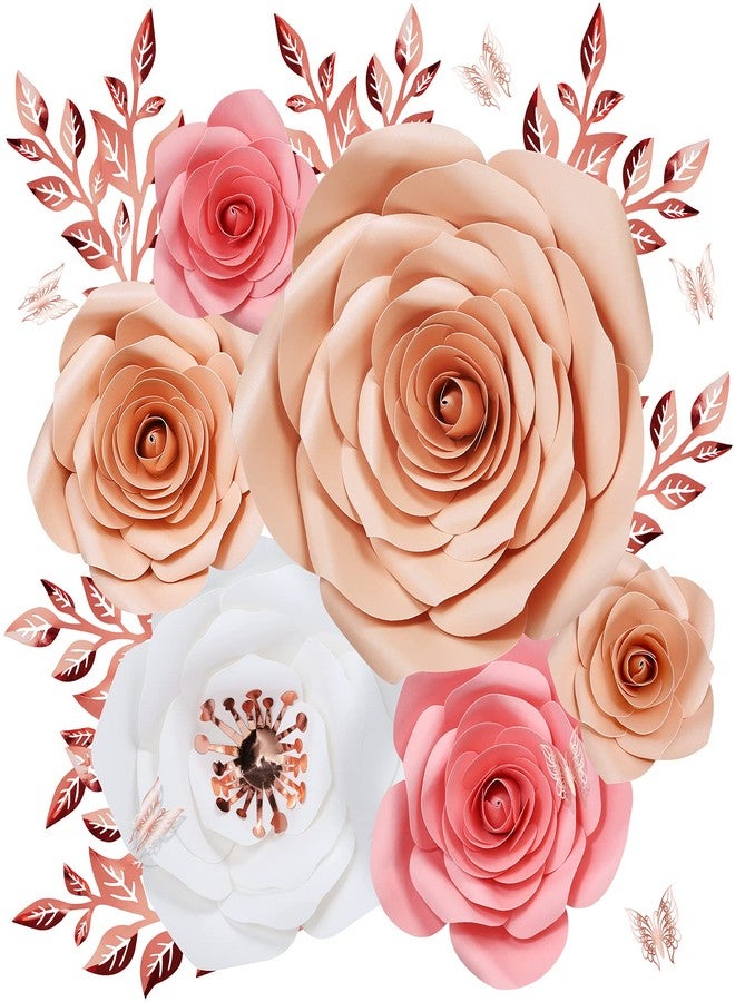 Pardecor Paper Flowers Decorations for Wall, Large 3D Artificial Fake Flower Wall Decor Baby Girl Boy Nursery Room, Bridal Shower, Wedding Centerpiece, Party Backdrop - Image 1