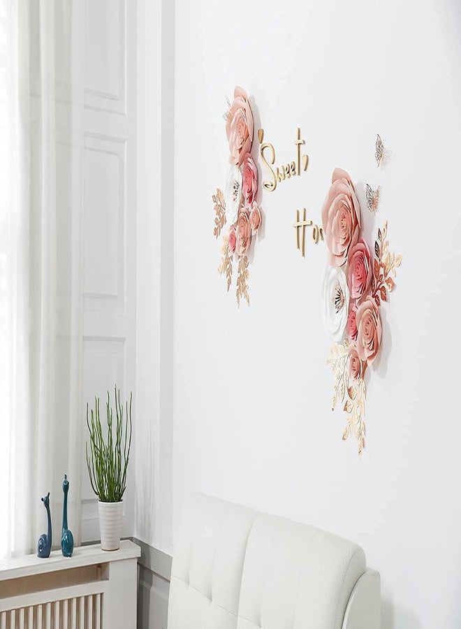 Pardecor Paper Flowers Decorations for Wall, Large 3D Artificial Fake Flower Wall Decor Baby Girl Boy Nursery Room, Bridal Shower, Wedding Centerpiece, Party Backdrop - Image 3