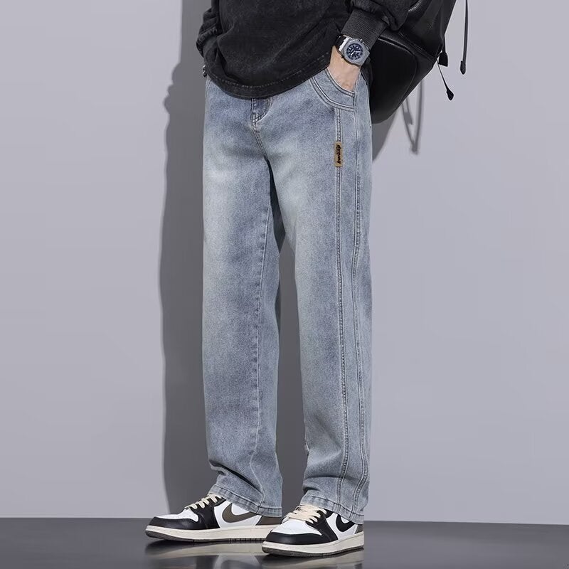 Unisex Classic Denim Jeans Loose Fit Daily Outdoor Wear - Image 3