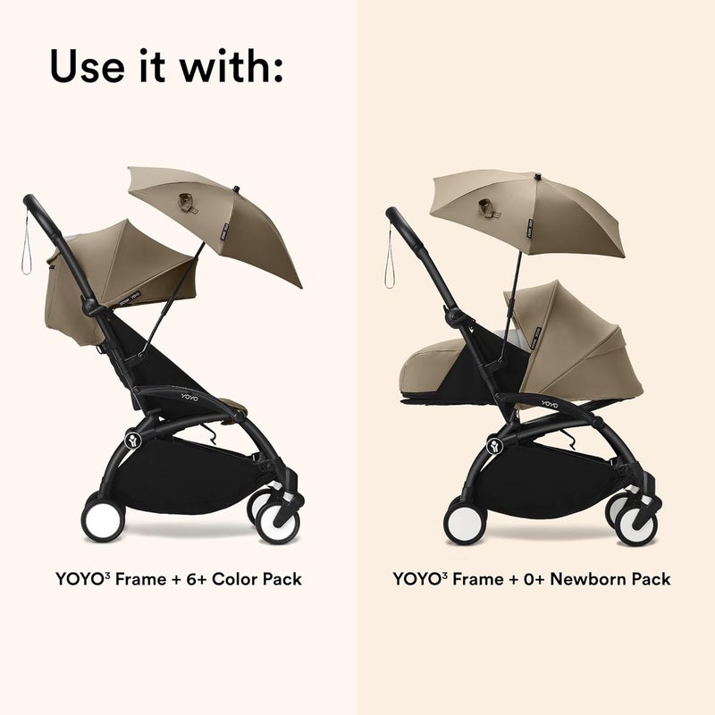 Stokke YOYO Parasol - Baby Stroller Umbrella with UPF 50+ Protection - Toffee - Image 4